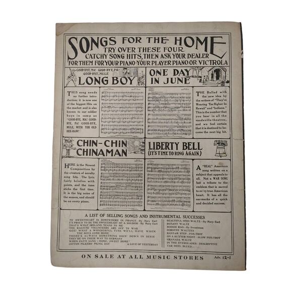 1918 Three Wonderful Letters From Home Sheet Music J Hanley Shaprio Bernstein - Picture 6 of 16